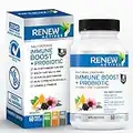 Renew Actives Wellness Support Supplement: With Elderberry, Probiotics, Zinc, Vitamin C and Organic Turmeric - Antioxidant Vitamin Blend to Boost Wellness & Support a better Immune System - 60 Vegan Capsules. ZERO Fillers, Binders or GMO's. Easy to Swallow Capsules! Made in Canada.