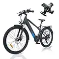 26'' Bicicleta Electrica, Bicicleta de Montaña con Batería Extraíble de 36V 10Ah, Welocidad Máxima 25 km/h Bici Electrica, Shimano 21 Velocidad, Alcance hasta 35-90 km, Ebike Hombres Mujeres