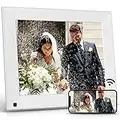 NexFoto 32GB Smart Digital Picture Frame, WiFi Electronic Photo Frame with IPS Touch Screen, Easy to Share Photos Video via App, Motion Sensor, Gift for Grandparents