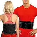 FlexGuard Back Support Brace for Women And Men - Lumbar Belt for Lower Back - Strong Compression Therapy, Pain Relief, Pockets for Heat or Ice Packs