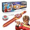 Bey Blade - Infinity Nado Bey Blade Stadium - Battling Tops Burst Toy for Boys Grils Age 8-12 - Including Gaming Top Toys, Sword Launcher - Blazing War Bear, Flame Red