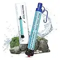 BTNEEU Personal Water Filter Straw 2000L Portable Water Purification Straw Outdoor Survival Water Filtration 0.01 Micron Filter System Emergency Gear for Backpacking Hiking Camping