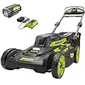 RYOBI 20 in. 40-Volt 6.0 Ah Lithium-Ion Battery Brushless Cordless Walk Behind Self-Propelled Lawn Mower with Charger Included