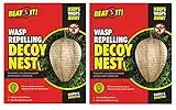 BEAT IT Set of 2 Wasp Repelling Decoy Nests Paper Hanging Deterrent Territorial Insect Protection