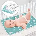 3 Pack Dipper Changing Pad, SACONELL Portable Toddler Diaper Changing Pad Waterproof Baby Change Mats Premium Change Pad Liner Bed Pad Play Mat(Green&White&Blue)