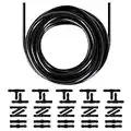 Car Windshield Washer Hose Set 5m Rubber Universal Windscreen Wiper Hose With 30 PCS Hose Connectors Y I T Type Connect Car Water Pump And Nozzles Car Accessories Black