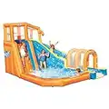 Bestway Hurricane Tunnel Blast Inflatable Water Park Play Center | Includes Big Water Slide, Water Blob, Climbing Wall, and Pool Area | Outdoor Summer Fun for Kids & Families