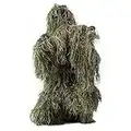 HaoFst Ghillie Traje de Camuflaje Bosque Camuflaje Bosque Caza 4 Piezas + Bolsa