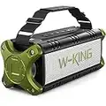 Bluetooth Speaker, W-KING 50W Deep Bass Portable Speakers Bluetooth Wireless for 40H Playtime, IPX6 Waterproof Outdoor Bluetooth Speakers Loud Stereo Sound, Big Speaker with TF-Card/AUX/NFC/EQ