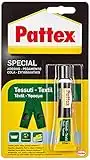 Pattex Pegamento para textil, transparente, resiste a lavados y planchados, 20gr