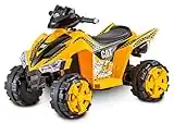 Kid Trax CAT ATV Kids Electric Ride On Toy, 6 Volt Battery, 3-5 Years, Max Rider Weight of 60 lbs, Single Rider, CAT ATV, Yellow