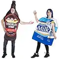 Chocolate Milk Halloween Couples Costume - Funny Carton and Syrup Bottle Outfits