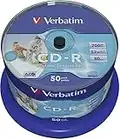 Verbatim DataLifePlus 50 x CD-R 700 Mo 52x Surface imprimable large Spindle