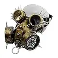 Steampunk Gothic Vintage Spikes Gas Mask Goggles Cosplay Props Halloween Costume Accessories Men/Women (mask with goggles)