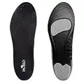 MOISO Memory Foam Orthotic Insoles for Plantar Fasciitis with Arch Support Shock Absorption Metatarsal Pad Stoma Design for men & women, 5 7.5 UK Women / 5 7 UK Men, Black