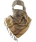 MAGNIVIT Cotton Keffiyeh Tactical Desert Scarf Wrap Shemagh Head Neck Arab Scarf Coyote Brown