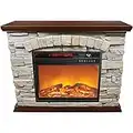 LifeSmart Large Square Infrared Faux Stone Fireplace