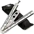 H&S Dragon Blunt Dull Balisong Butterfly Trainer Knife Pocket Practice Training Knifes Blade Tool - NOT REAL - NO SHARP