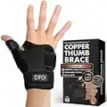 Dr. Frederick's Original Reversible Copper Infused Wrist Thumb Brace - 1 Brace - Spica Splint for De Quervain’s Tendonitis, Arthritis, CMC, Pain Relief - Left or Right Hand - Fits Men and Women