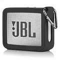 TXEsign Travel Protective Silicone Stand Up Carrying Case Compatible with JBL GO 2 Portable Bluetooth Waterproof Speaker (Black)