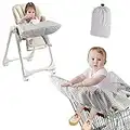 LINGSFIRE Cart Cover for Babies, Machine Washable High Chair Cover and Shopping Cart Covers for Baby Boy or Girl with Padded Seat Suitable for 4-48 Month Babies