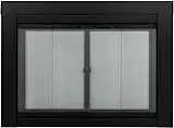 Pleasant Hearth AT-1002 Ascot Fireplace Glass Door, Black, Large