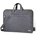 Voova Laptop Bag 17 17.3 inch Waterproof Laptop Sleeve Case with Shoulder Straps & Handle, Slim Computer Cover Briefcase Compatible with MacBook/HP/Samsung/Acer/Asus/Dell Notebook, (Grey)