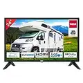 RCA RB24H2CU 12 Volt 24" inch HD TV, Freeview HD DVB-T2/C/S2 Dolby Digital Audio Caravans TV, HD LED Backlighting Display, HDMI VGA PC Audio SCART USB Travel TV, Small TV for Motorhome and Campervan