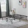 LINENSPA 14 Inch Folding Metal Platform Bed Frame - 13 Inches of Clearance - Tons of Under Bed Storage - Heavy Duty Construction - 5 Minute Assembly - Twin