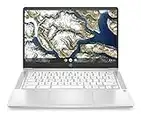 HP Chromebook 14a-na0003sf Ordinateur portable 14" FHD (Intel Celeron, RAM 4 Go, eMMC 64 Go, AZERTY, ChromeOS) Blanc