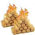 Fire Starter - Natural Pine Fire Starters for Fireplace,Campfires, Wood & Pellet Stove, BBQ, Fire Pit, Chimney - Quick Natural Firestarter（60 Pack）