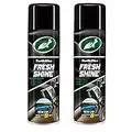 Turtle Wax Fresh Shine Interior Plastic & Dashboard Cleaner with Air Freshener New Car Scent 500ml x2 - Removes Dirt, Dust & Residue from Car Interior Plastic for a Glossy Shine & New Car Smell