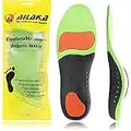 Ailaka Orthotic Cushion Arch Support Shoe Insoles, Unisex Daily Shock Absorption Gel Sports Inserts for Flat Feet, Plantar Fasciitis, M: UK 7-8.5 / EU 41-43, Green