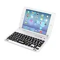 Arteck Ultra-Thin Apple iPad Mini Bluetooth Keyboard Folio Case Cover with Built-In Stand Groove for Apple iPad Mini 3/2 / 1 / iPad Mini with Retina Display with 130 Degree Swivel Rotating Silver