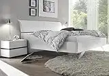 Arredocasagmb.it letto matrimoniale moderno ecopelle BIANCO gambe ferro sospeso camera da letto 160x195 COMI