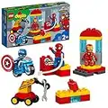 LEGO Duplo Super Heroes Marvel Il Laboratorio dei Supereroi, Iron Man, Capitan America e Spider-Man Giocattolo, Giochi per Bambini di 2+ Anni, 10921