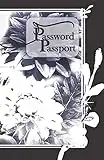 Passport Password: Internet Address Password Keeper Logbook Petals Butter-fly Black White Customize Page Organizer Notebook Tracker with Alpha Tab Tips/5”x7” 140 Page (70 Sheet)