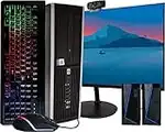 HP EliteDesk 8200 Business Desktop PC - Intel i7, 16GB Ram, 500GB SSD, Windows 10 Pro 64bit, New 24 Monitor, RGB Productivity Bundle (Renewed)
