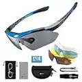 ROCKBROS Gafas de Sol Polarizadas con 5 Lentes Intercambiables para Ciclismo Bicicleta Running Deportes Protección UV 400 Anti Viento para Hombre y Mujer