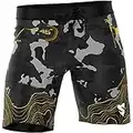 SMMASH Map Pantalones Crossfit Cortos Hombre Deporte, Shorts Deportivos Hombre para Entrenamiento, Gimnasio, Jogging, Material Transpirable y Antibacteriano, (L)