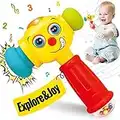 HOLA Baby Toys for 1 Year Old Boys Girls with Rattle, Musical Hammer Light up Music Sound Troddler Kids Toys Age 1 2 3, Grab Shake Pound Activity Sensory Baby Girl Boy Toys 6 12 18 Months