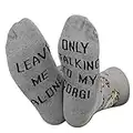 Chaussettes Corgi pour amoureux des animaux domestiques « Leave Me Alone Only Talking To My Corgi Today » - Cadeau pour les amoureux des chiens - - Medium