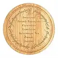 Lord Of The Rings inspired round wooden kitchen board Chopping Cheese Bread 10inch and 12inch