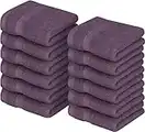 Utopia Towels - Lot de Serviettes de Toilette Premium (30 x 30 CM, Prune) 100% Coton, Gants de Toilette/Serviette de Visage, Très Absorbants et Doux au Toucher (Paquet de 12)