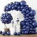 RUBFAC 129pcs Navy Blue Balloons Latex Balloons Different Sizes 18 12 10 5 Inch Party Balloon Kit for Birthday Party Graduation Baby Shower Wedding Holiday Balloon Decoration
