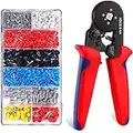 Crimping Tool Set IDESION Ferrule Crimper Plier 0.25–10mm² Self-Adjustable Ratchet Crimp Tools with 1200 pcs Wire Terminal Crimps (AWG 23-7)