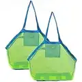 Bolsa Plegable de Malla de Playa, 2 Piezas Bolsa de Juguetes de Almacenamiento para al Aire Libre Natación Piscina Viajes Toallas