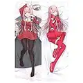 redCherry Anime Cuerpo Funda de Almohada Melocotón Piel Doble Cara Manta Funda Almohada Funda de Cojín - Darling en la Franxx, 15.7x47inch