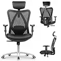 mfavour Ergonomic Office Chair Back Support, Adjustable Desk Chair, Computer Chair Swivel Chair Executive Office Chair for Home Office Study Game with Load Capacity 150kg