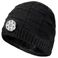 COTOP Bonnet tricoté avec 7 LEDs, Cadeau Original pour Hommes Femmes, Bonnet d'hiver Chaud Rechargeable avec lumière pour Cyclisme Camping randonnée et d'autres activités extérieures Hivernales